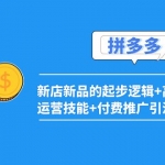 【售价2999元】2022拼多多：新店新品的起步逻辑+高端数据化运营技能+付费推广引流能力提升