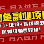 月入过万闲鱼副业项目：入门+进阶+高级模式的保姆级辅导教程！