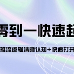 从零到一快速起号：平台底层推流逻辑清晰认知+快速打开直播推荐