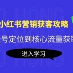 小红书营销获客攻略：从账号定位到核心流量获取，爆款笔记打造！