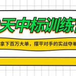 12天中标训练营：轻松拿下百万大单，摆平对手的实战夺单秘笈！