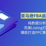 亚马逊FBA运营实操课 纯数据分析选品+完美Listing打造+爆款打造PPC策略实操