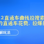 2022直通车曲线拉搜索教程：用最少的直通车花费，拉爆搜索流量