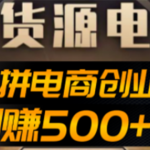 抖上拼无货源电商创业项目、外面收费12800，日赚500+的案例解析参考