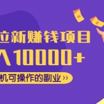 CPA拉新赚钱项目，月入10000+一部手机可操作的副业！