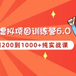 黄岛主《淘宝蓝海虚拟项目陪跑训练营6.0》每天纯利润200到1000+纯实战课