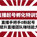 直播起号孵化加盟站长：直播手把手0粉起号 提升直播团队赚钱能力