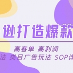 亚马逊打造爆款秘诀：高客单 高利润 推品方法 类目广告玩法 SOP详解等等