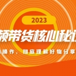 短视频带货核心秘诀全辑：带货实战操作，彻底理解好物分享的起号逻辑