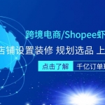 跨境电商/Shopee虾皮/运营实战训练营：店铺设置装修 规划选品 上架实操等等