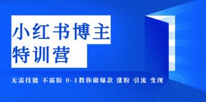 小红书博主爆款加盟站长-11期 无需技能 不露脸 0-1教你做爆款 涨粉 引流 变现