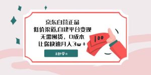 京东自营正品,低价渠道,自建平台变现，无需囤货，0成本，让你快速月入3w＋